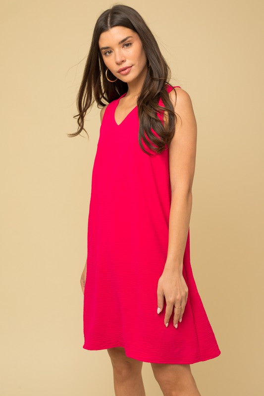 Finley Dress in Pink- Check quantities