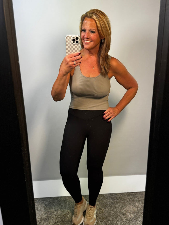 Seamless Reversible Tank in Grey