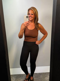 Seamless Reversible Tank in Coffee