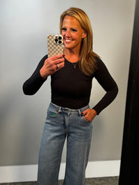 Seamless Essential Long Sleeve Top Black