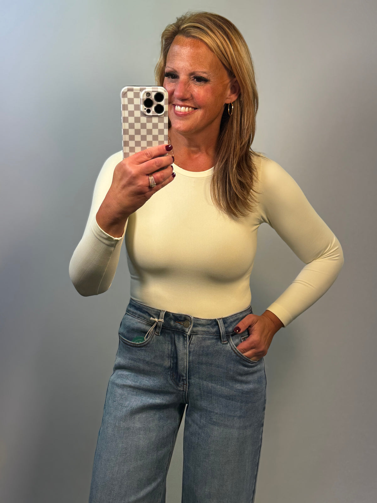 Seamless Essential Long Sleeve Top Ivory