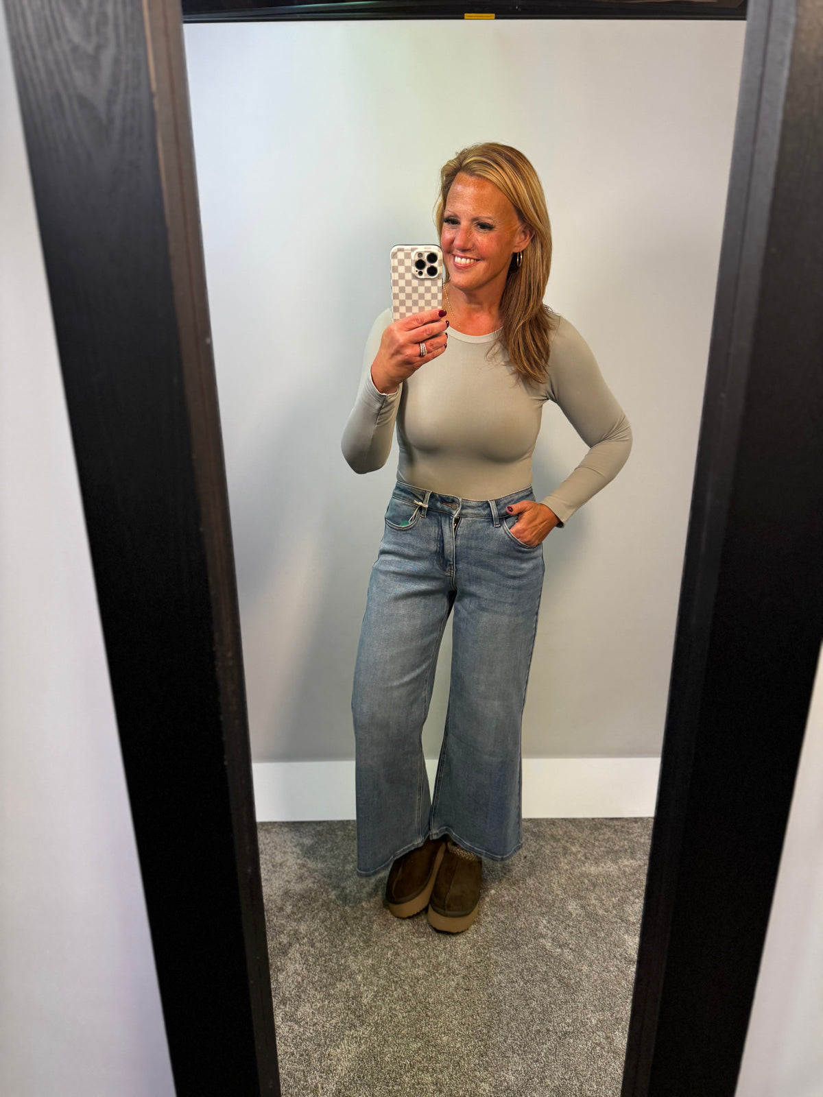 Seamless Essential Long Sleeve Top Grey