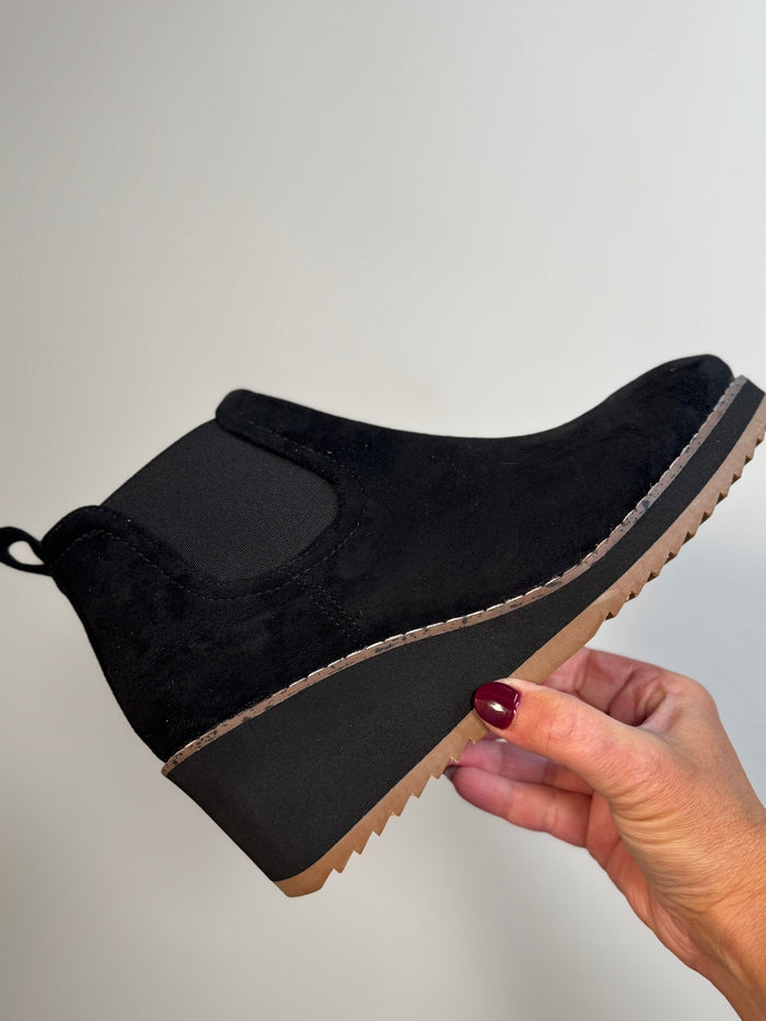 Corkys Love You A Latte Boots in Black Faux Suede