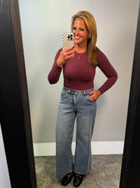 Seamless Essential Long Sleeve Top Plum
