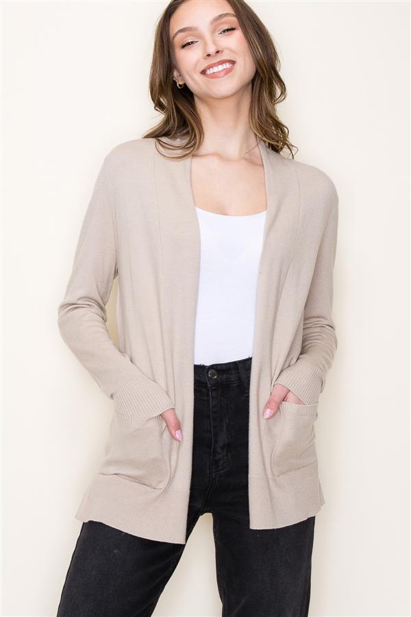 Presley Cardigan in Taupe