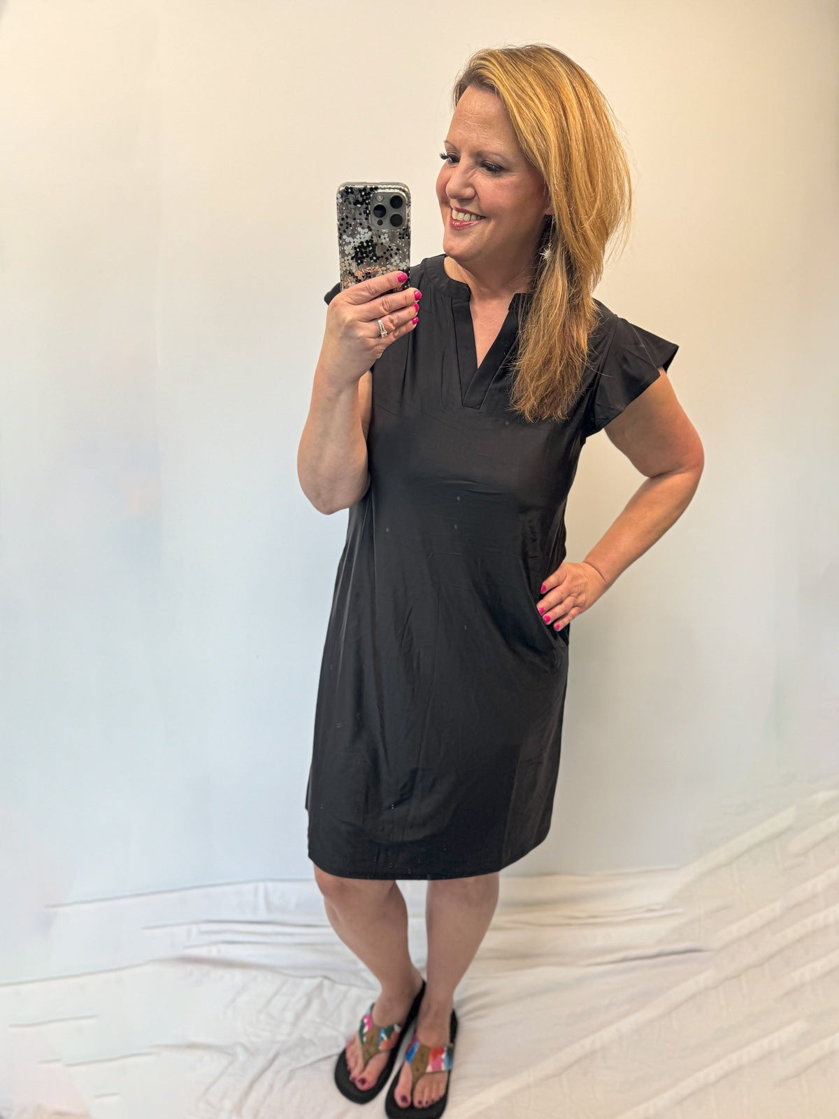 Aryeh Cambria Shift Dress in Black Small Aryeh Cambria Shift Dress in Black Small