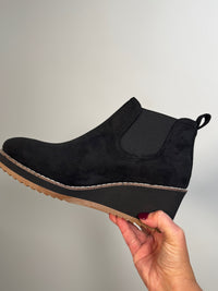Corkys Love You A Latte Boots in Black Faux Suede