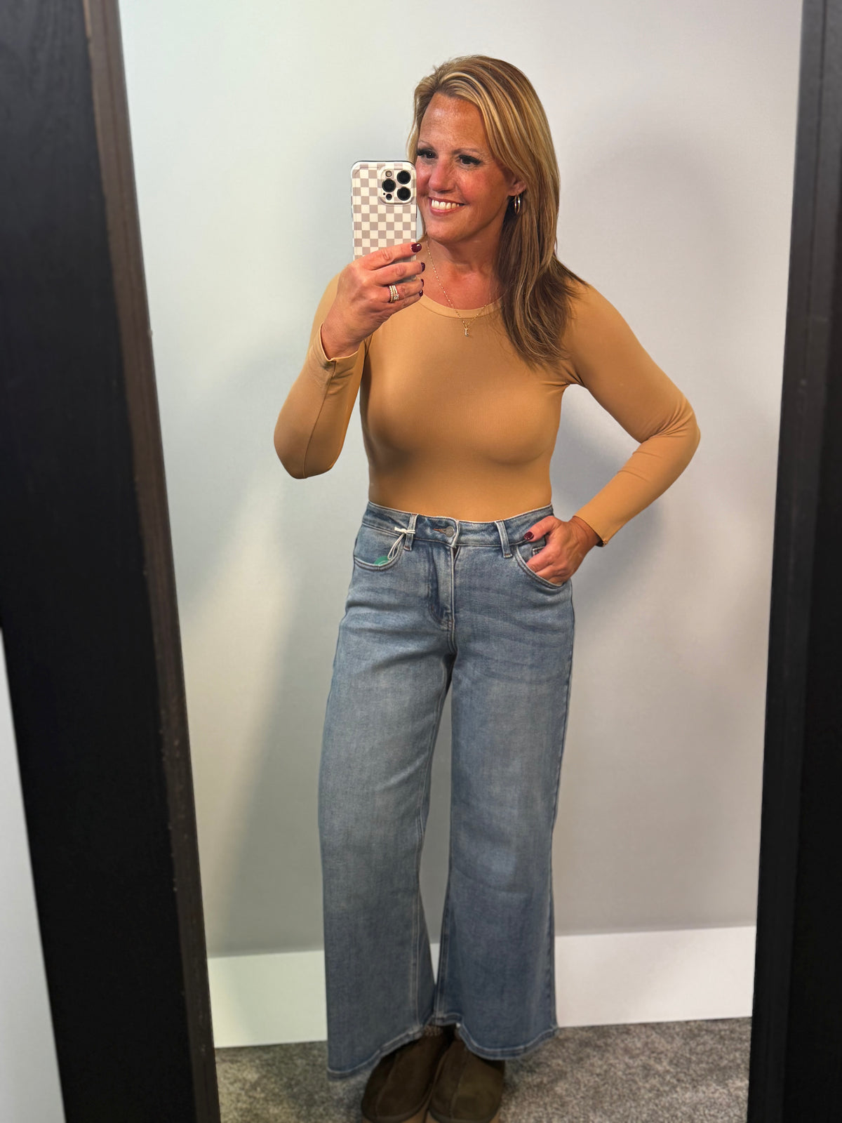 Seamless Essential Long Sleeve Top Cream Coffee