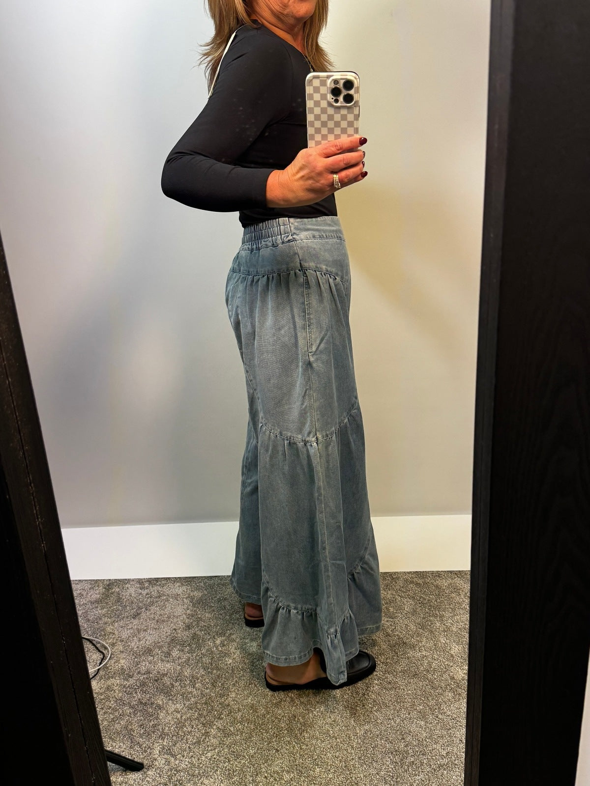 Palazzo Wide Leg Jeans in Light Wash