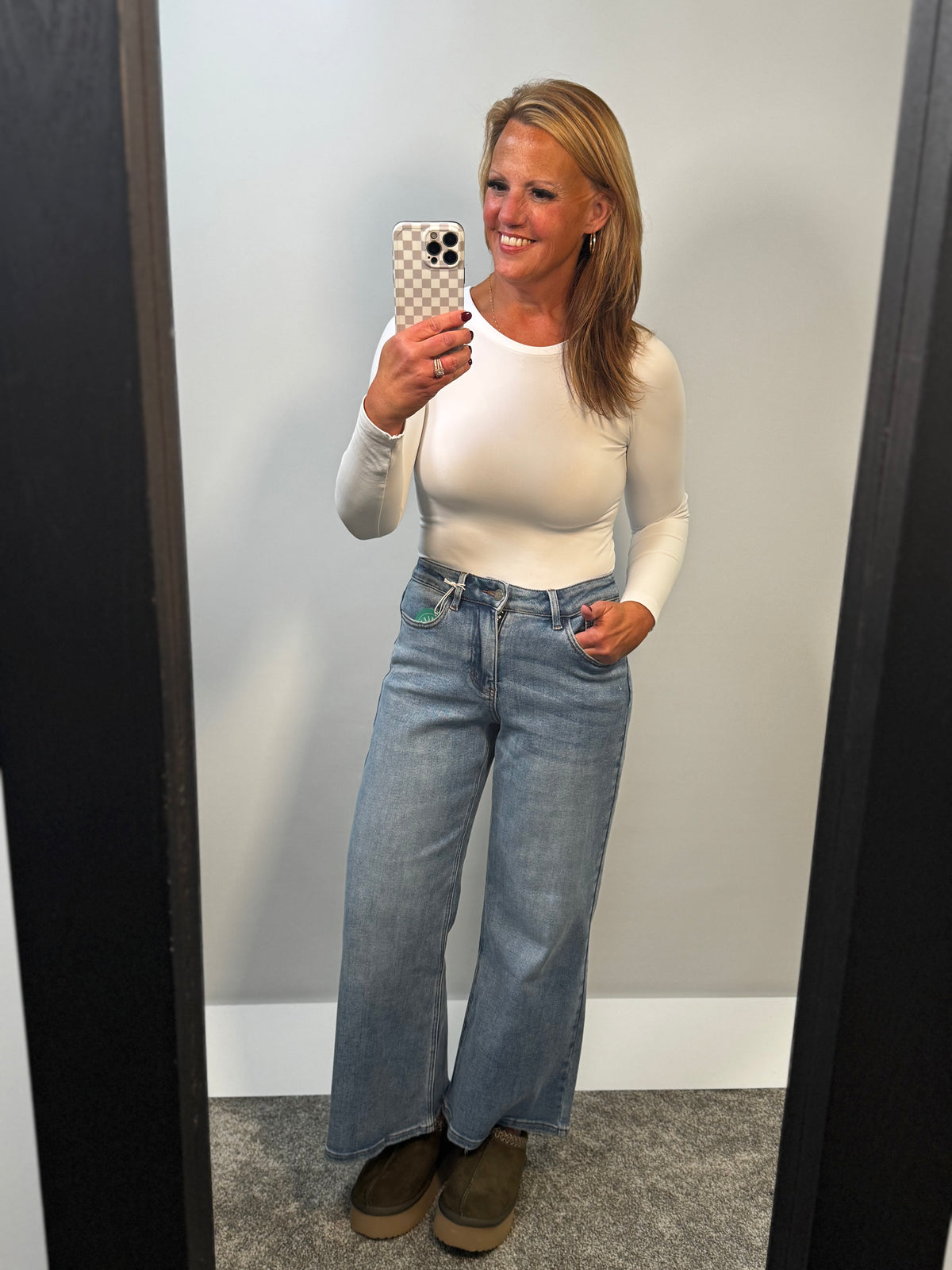 Seamless Essential Long Sleeve Top White