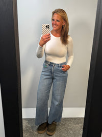 Seamless Essential Long Sleeve Top White