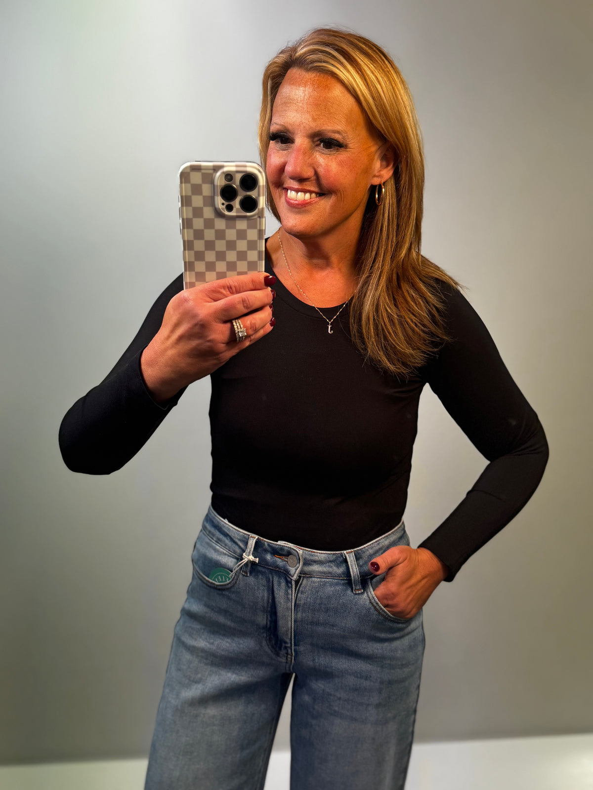 Seamless Essential Long Sleeve Top Black