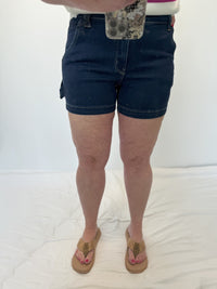 Judy Blue Dark Wash Non-Distressed Denim Shorts