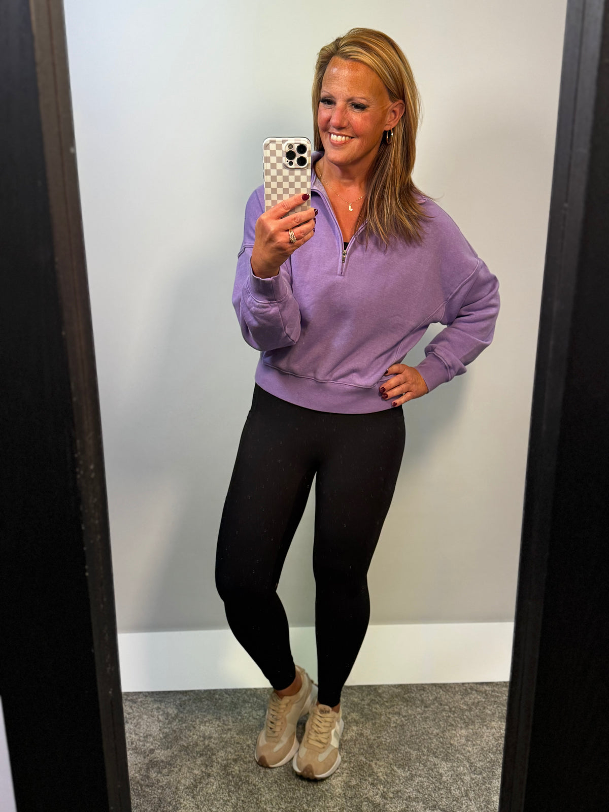 Half Zip Sweatshirt in Luscious Lavender