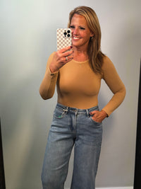 Seamless Essential Long Sleeve Top Cream Coffee