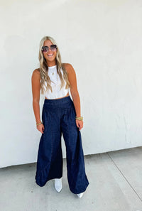 Blakely Libby Palazzo Jeans Dark Wash