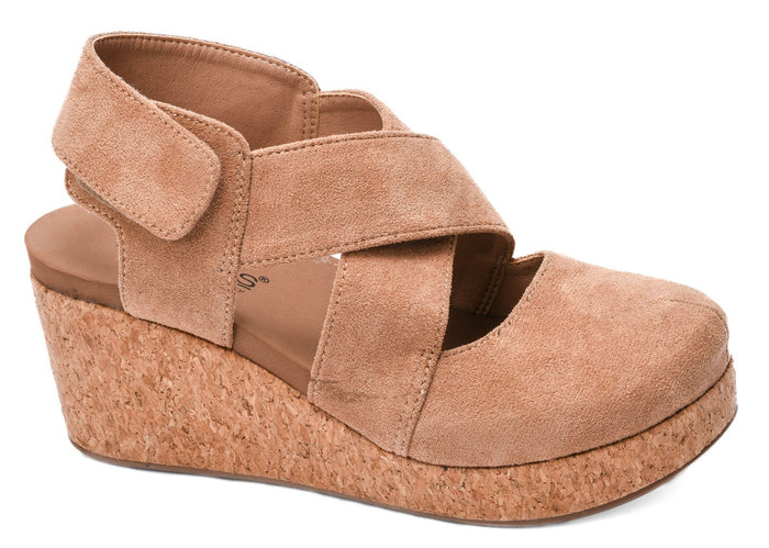 Corkys Case Closed in Camel Faux Suede