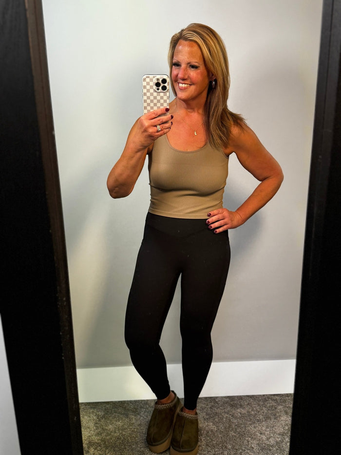 Seamless Reversible Tank in Mocha