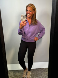 Half Zip Sweatshirt in Luscious Lavender