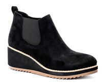 Corkys Love You A Latte in Black Faux Suede