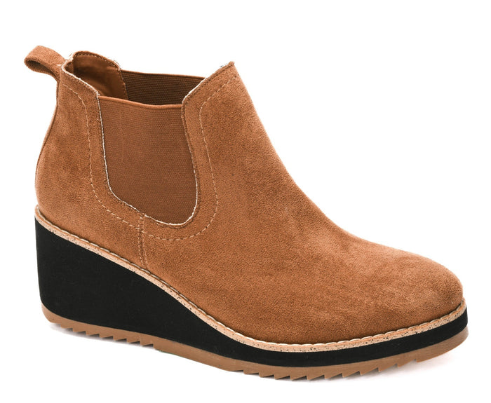 Corkys Love You A Latte in Tobacco Faux Suede