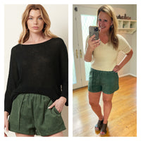 McKenzie Shorts in Olive- Mittoshop H70532