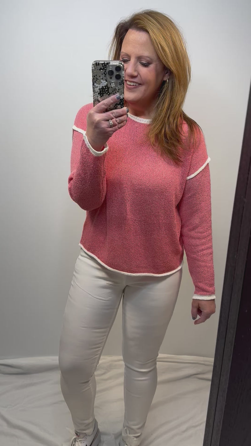 Pamela Lightweight Sweater in Spring Berry