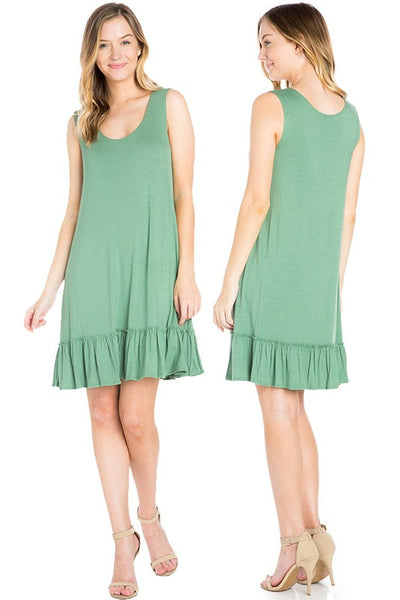 Carla Dress in Sage Green - FINAL SALE